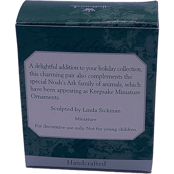 1998 Hallmark Keepsake Peaceful Pandas Miniature Christmas Ornament in Mint Box - Picture 5 of 5